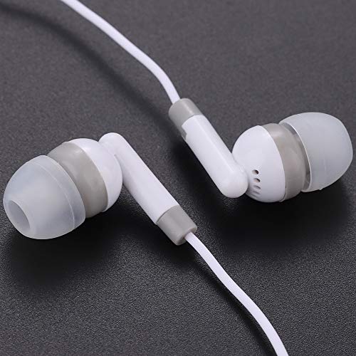 CN-Outlet Bulk Earbuds Headphones 50 Pack, Wholesale Disposable Earphones for Schools Classroom Students Kids Children (White) - color: White