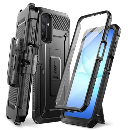 SUPCASE for Samsung Galaxy A17 5G Case with Screen Protector, Black | Built-in Kickstand, Belt Clip, Full-Body Heavy Duty Rugged Shockproof, Military-Grade Protection, Unicorn Beetle Pro - size: Galaxy A17
