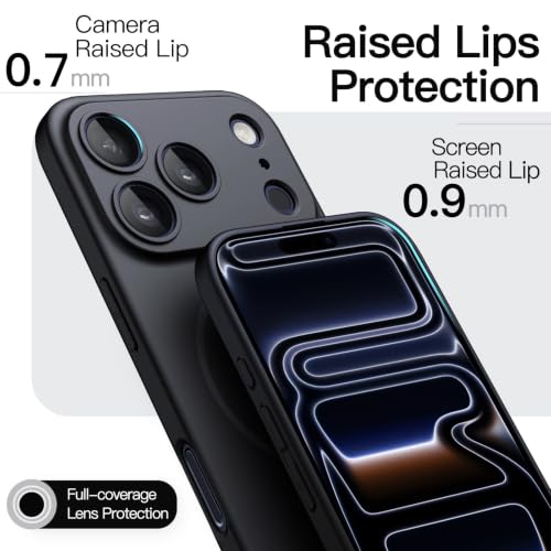 JETech Magnetic Slim Case for iPhone 17 Pro, Black - color: Black, size: iPhone 17 Pro