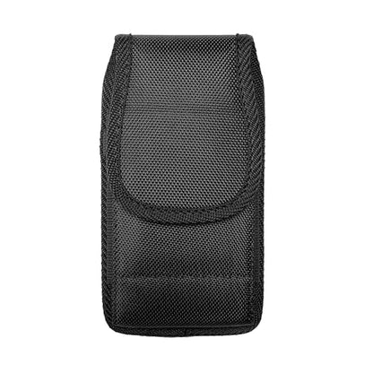 Nylon Cellphone Holster for Cricket Magic 2 5G, Outlast, Motivate Max, TCL 50 60 xe XL,Samsung s25 S26/Note20 Ultra - Vertical Case Canvas Waist Carrying Pouch with Belt Clip/Loops, Black - size: Large