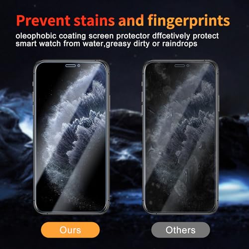 Privacy Screen Protector for iPhone 11 Pro/X/Xs 5.8 Inch 3 Pack, Tempered Glass Film Anti-spy Scratch Resistant 9H Hardness Case Friendly - size: iPhone 11 Pro/X/Xs