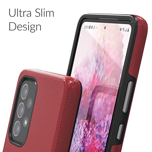 Crave for Samsung Galaxy A53 Case, Shockproof Protection Dual Layer Case for Galaxy A53 5G (6.5 inch) - Red - color: Red