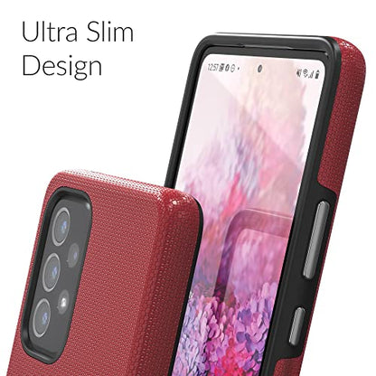 Crave for Samsung Galaxy A53 Case, Shockproof Protection Dual Layer Case for Galaxy A53 5G (6.5 inch) - Red - color: Red