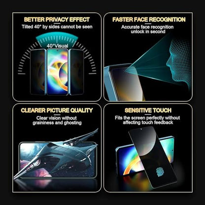 AKABEILA [2 Pack Privacy Screen Protector Compatible with Xiaomi Redmi A3 Pro Privacy Glass Full Coverage Anti Spy Tempered Glass Protective Film Anti-scratch Black&2 - color: Black&2, size: Xiaomi Redmi A3 Pro