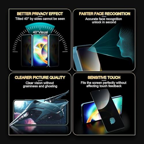 AKABEILA [2 Pack Privacy Screen Protector Compatible with Realme P3 Ultra 5G Privacy Glass Full Coverage Anti Spy Tempered Glass Protective Film Anti-scratch Black&2 - color: Black&2, size: Realme P3 Ultra 5G