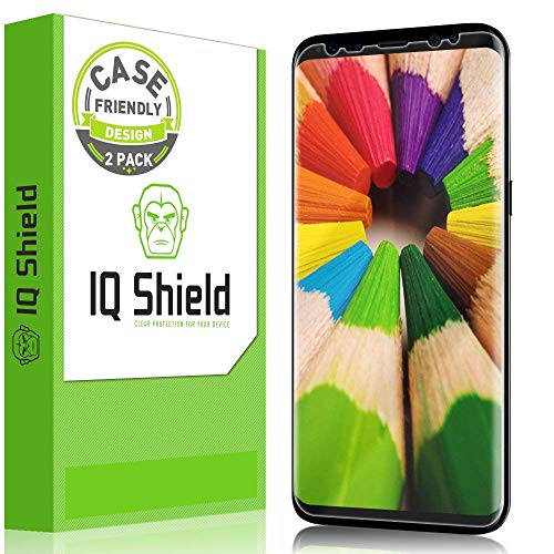 IQShield Screen Protector Compatible with Galaxy S8 5.8 inch (2017)(2-Pack)(Case Friendly)(Updated Version) Anti-Bubble Clear TPU Film - size: 5.6 INCH