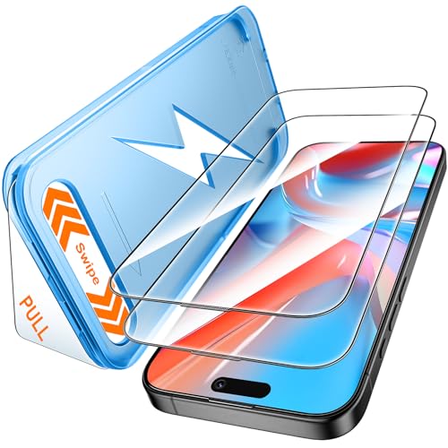 Mkeke for iPhone 12 Screen Protector 3 Pack, [9H+ Hardness] [Military-Grade Drop Protection] [Sensitive Touch] [Easy Installation] [HD Clear] Full Edge Coverage Tempered Glass - size: iPhone 12 6.1 Inch