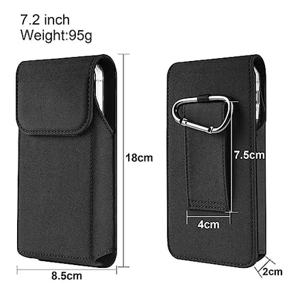 Nylon Cell Phone Holster Belt Clip Case Pouch Holder for Motorola Moto G Power 5G 2025 2024 G Play 2023 G Stylus 5G 2022 2021 G Pure One 5G Galaxy S21 Ultra A14 A05 A06 A13 A23 (Fits Protective Cover)