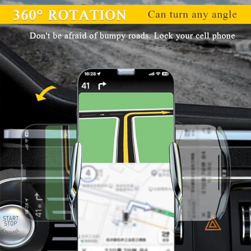 Ohleats Wireless Car Charger Mount, 15W Automotive Electric Wireless Charger Holder, Car Air Vent Mount Bracket Fast Charging for Most Smartphone, Universal Car Accessories (Silver) - color: Silver