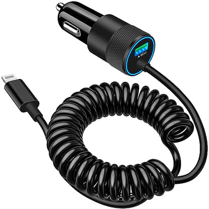 Apple MFi Certified iPhone Car Charger Fast Charging, 4.8A USB Car Charger - size: 6FT