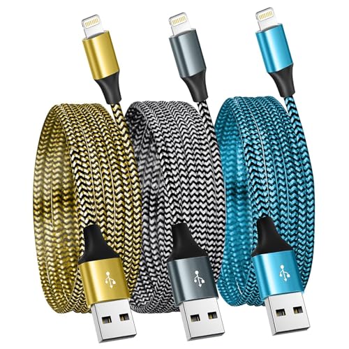 SHUSEL USB Lightning Cable,MFi Certified iPhone Charger Cord (3-Pack,6FT) - size: 6FT