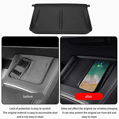 Replacement for 2017-2023 Phone Charging Pad, Phone Charging Pad Car Charging Anti Slip Mat Silicone