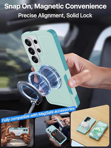 for Samsung Galaxy S26 Ultra Case Dual-Layer Shockproof Mintgreen | Fit for Magsafe, Rugged Heavy Duty Military-Grade Protection, Matte Finish Scratch Resistant Anti-Fingerprint, S 26 Ultra - color: Mintgreen
