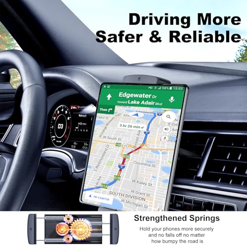 Z Fold 8 Car Mount Accessories, Secure Clamp, Long Arm Vent Clip - style: Vent-LongArm