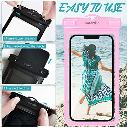 Waterproof Phone Pouch Case - 2 Pack, Cell Phone Dry Bag for iPhone 14 13 12 11 Pro Max XS Plus XR, Galaxy S23 S22 S21, IPX8 Waterproof Phone Holder for Vacation Underwater Beach Necessities