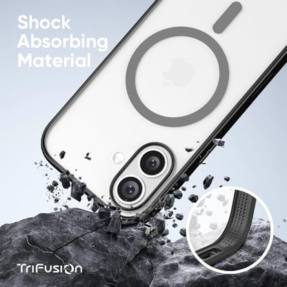 FLOLAB Surtect Tri-Fusion Magnetic for iPhone 17 Case Protective Slim Design Magsafe Compatible Military Grade - Black Matte Translucent - color: Black Matte Translucent, size: iPhone 17