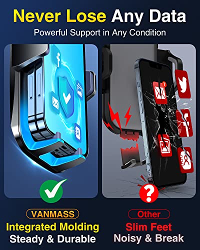 VANMASS【85+LBS Strongest Suction & Military-Grade Ultimate Car Phone Mount - color: Light Blue