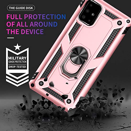 Samsung A71 5G Case, A71 5G Phone Case with Screen Protector, Military Grade Protective Cases with Ring for Samsung Galaxy A71 5G (Rose Gold) - color: Samsung Galaxy A71 5G Case Rose Gold