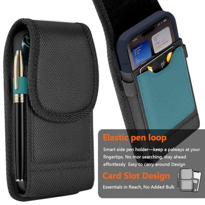 Holster for iPhone 17 16 15 14 13 12 11 & Pro Models, Samsung Galaxy S25 5G S24 S23 S22 S21 S20 S10 S9 S8 A01 A10e Case with Belt Clip, Cell Phone Belt Holder Pouch Cover for Men - size: Medium