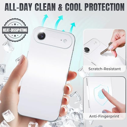 2Pcs Skin Wrap Compatible for iPhone 17 Air – Slim Decal Vinyl Protective Film for Sides & Back – Sleek Fit, Premium Look – Compatible with All iPhone 17 Air Cases - White - color: White