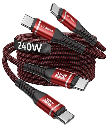 USB C to C Cable 6FT, 240W USB C to USB C Cable Fast Charging, iPhone USB C - color: Red, size: 6FT, style: 240W USB C to USB C