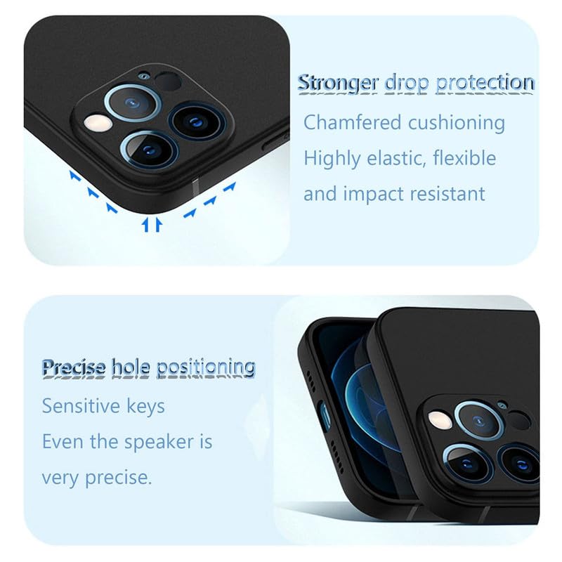 Phone Case for Motorola Edge 50 Pro (6.70") + 3 Pack Tempered Glass Protective Film, Soft Silicone Shockproof X Anti Scratch Shell TPU Slim Cover for Motorola Edge 50 Pro - Black