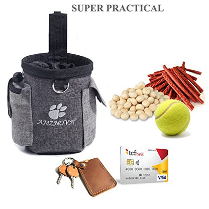 AMZNOVA Dog Treat Pouch Treatnow Dog Treat Bag, 3 Cups, Heather Coffee - color: Heather Coffee