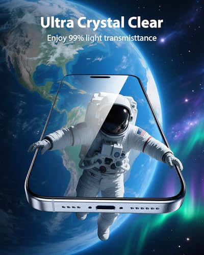 Mkeke 3 Pack Screen Protector for iPhone 17 6.3" [9H+ Tempered Glass] | [Military-Grade Drop Protection][Easy Installation Frame] HD Clear, Anti-Scratch, Bubble Free - size: for iPhone 17 6.3"