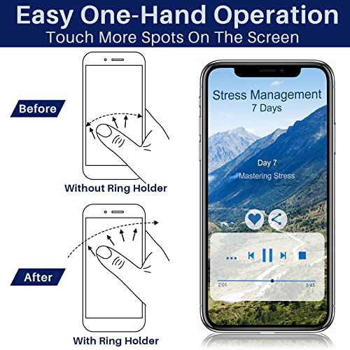 Moxweyeni 6 Pcs Cell Phone Ring Holder, Heart Phone Charm Hook Adhesive Smartphone Finger Ring Stand Sticky Metal Loop Grip for Cellphone Case Pad Tablet DIY Accessories