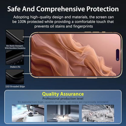 MAYtobe 2-Pack Screen Protector for iPhone 16 Pro Max Tempered Glass - size: iPhone 16 Pro Max