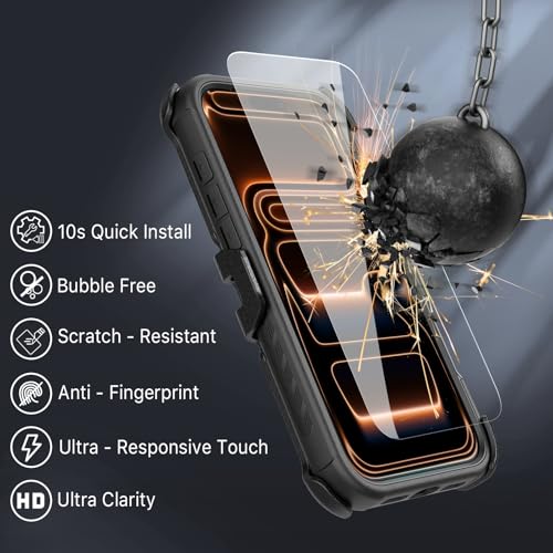 M MYBAT PRO for iPhone 17 Pro Max Case with Belt Clip Holster Black - color: Black, size: iPhone 17 Pro Max