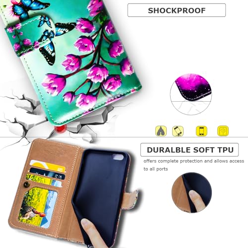 RFID Safe Case for iPhone 15 Pro Max,RFID Blocking,Yellow Sunflower Butterfly Leather Flip Phone Case Wallet Cover with Card Slot Holder Kickstand for iPhone 15 Pro Max - color: Yellow Sunflower Butterfly