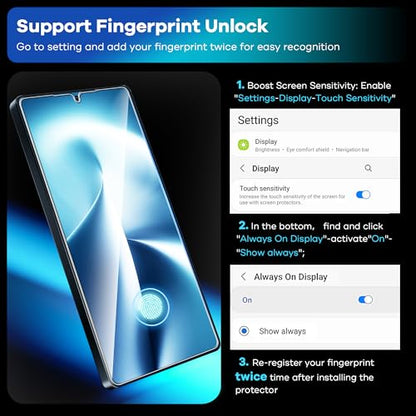 FANGTIAN 4-Pack for Samsung Galaxy S25 Ultra Screen Protector Film [6.9"] - size: S25 Ultra-6.9 Inch