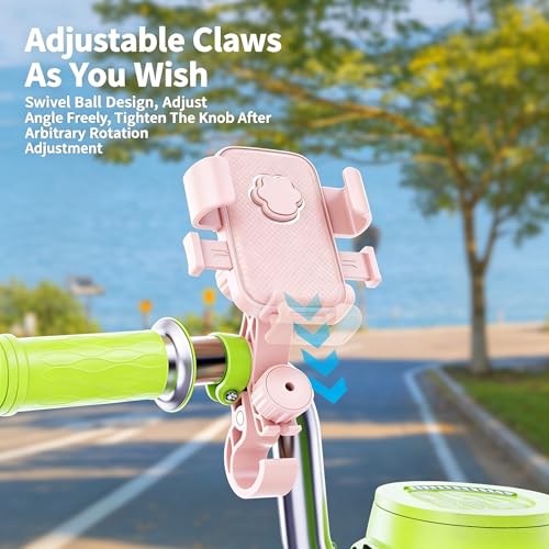 Pink Phone Holder for Electric Scooter, Bike Phone Mount for Women - color: Pink