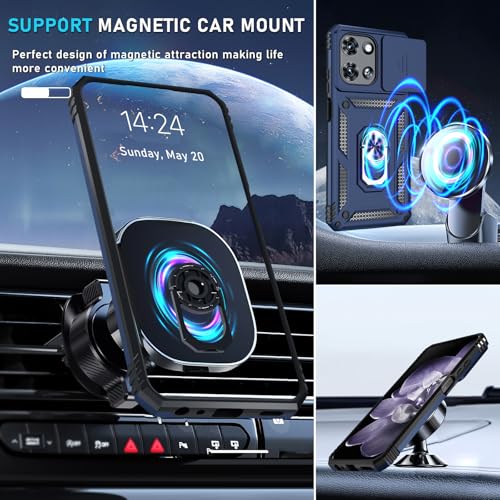 for Moto G 2026/2025 Case,Moto G Play 2026 Case Built in Slide Camera Cover - color: Blue, size: Moto G (2025/2026)