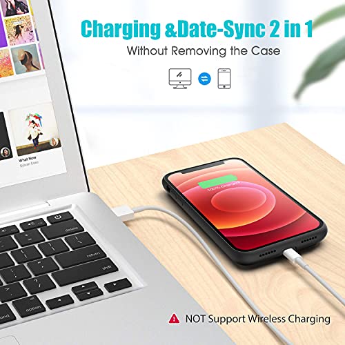 Battery Case for iPhone 12/12 Pro,[6800mAh] Protective Portable Charging Case Rechargeable Charger Case Extended Battery Pack for iPhone 12/12 Pro (6.1inch)