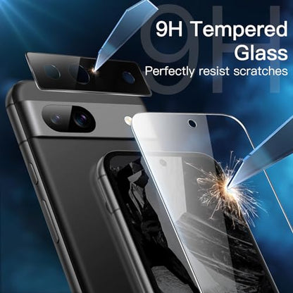 JETech Screen Protector for Google Pixel 8a, 2+2 Pack - size: Pixel 8a