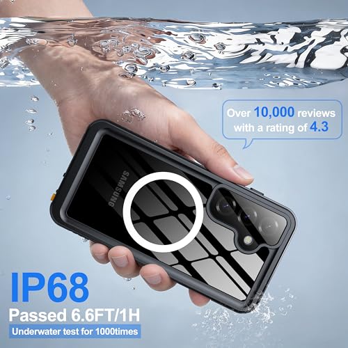 ANTSHARE IP68 Waterproof Case for Samsung Galaxy S25, Black/Clear - color: Black/Clear, size: S25