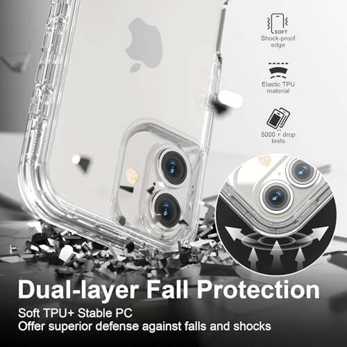 Follaroma for iPhone 17 Case, Heavy Duty Shockproof Protection Phone Cases, Anti-Drop, Dual Layer Transparent Protective Cover Compatible with iPhone 17, 6.3 inch, Crystal Clear - color: Clear, size: iPhone 17 6.3‘’