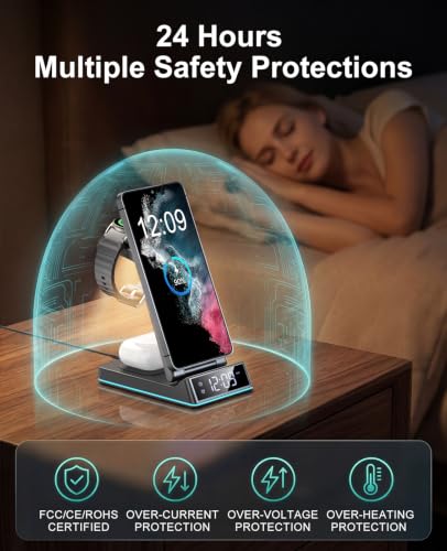 Wireless Charger for Samsung,7 in 1 Wireless Charging Station Charger Stand