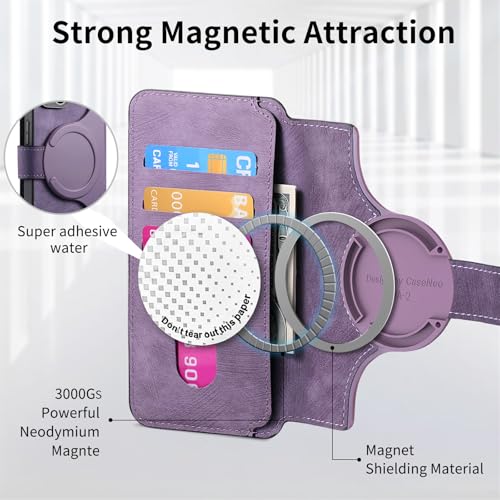 2 in 1 Detachable Wallet Case for Google Pixel 10a CMG Purple | PU Leather Magnetic Flip Folio Case with RFID Blocking Card Holder, Credit Card Slots Kickstand, Shockproof Protective Cover - color: Purple, size: Google Pixel 10a