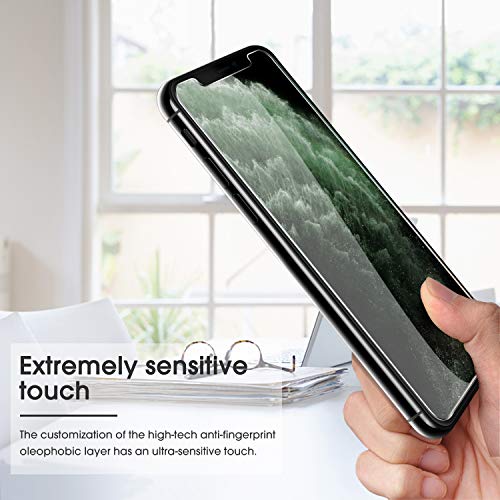 OMOTON Pack of 4 Tempered Glass Screen Protector Film for iPhone 11 Pro/X/XS [Installation Kit Provided] Anti-Scratch, Easy Installation, Bubble-Free, Transparent [5.8 Inches/5.8 Inches) - size: iPhone X
