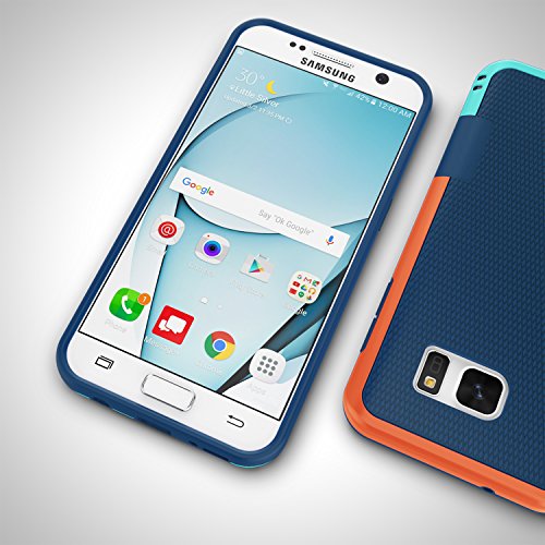 Jeylly Galaxy S7 Case, [3 Color] Slim Hybrid Impact Rugged Soft TPU & Hard PC Bumper Shockproof Protective Anti-Slip Case Cover Shell for Samsung Galaxy S7 S VII G930 GS7 - Blue | [3 Color] Slim Hybrid Impact Rugged Soft TPU&Hard PC Bumper Shockproof Prot