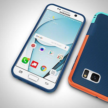 Jeylly Galaxy S7 Case, [3 Color] Slim Hybrid Impact Rugged Soft TPU & Hard PC Bumper Shockproof Protective Anti-Slip Case Cover Shell for Samsung Galaxy S7 S VII G930 GS7 - Blue | [3 Color] Slim Hybrid Impact Rugged Soft TPU&Hard PC Bumper Shockproof Prot