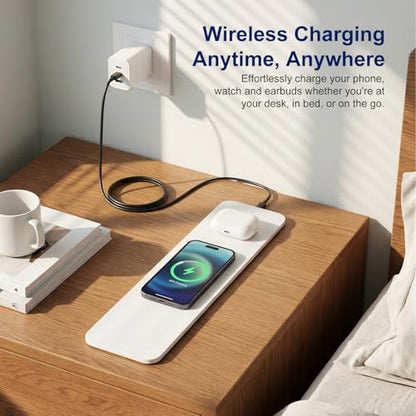 15W Wireless Charging Mouse Pad 31.5"x15.75", Double-Sided Faux Leather - color: NF-Gray