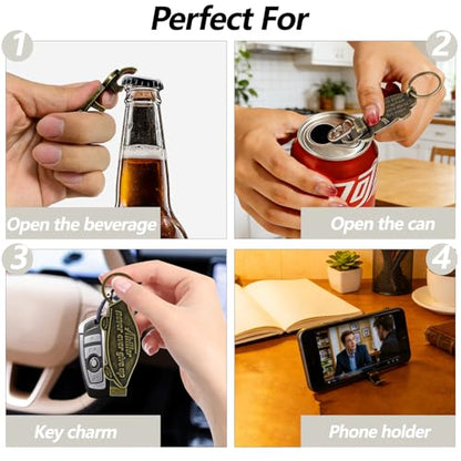 Ahiller Keychain Bottle Opener and Simple Phone Stand - color: Bronze