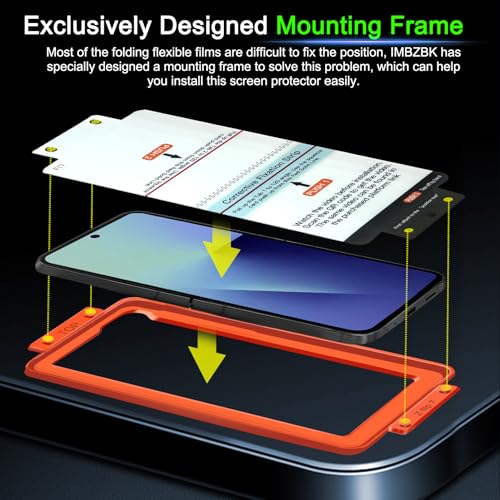 IMBZBK 9 in 1 Screen Protector for Samsung Galaxy Z Flip 7, 3+3+3 Pack - color: Z Flip 7-Transparent