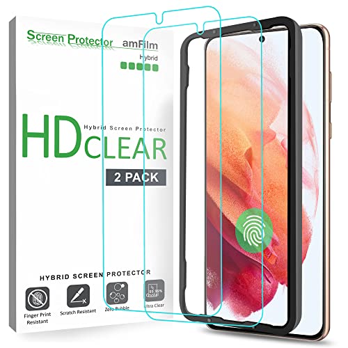 amFilm Hybrid Screen Protector for Samsung Galaxy S21 5G 6.2 inch 2021