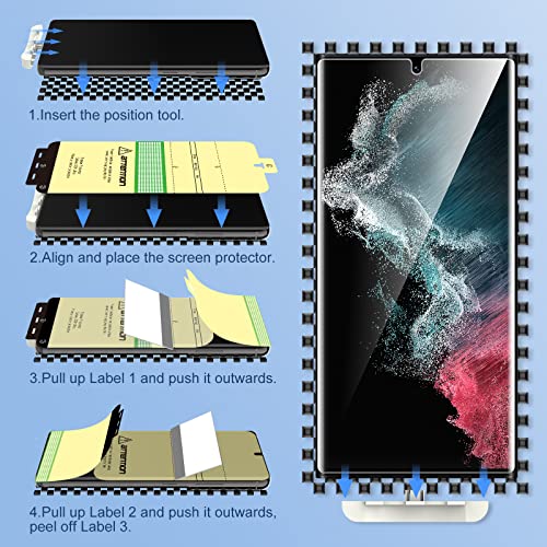LK 3 Pack for Samsung Galaxy S22 Ultra Screen Protector, Soft TPU Protector