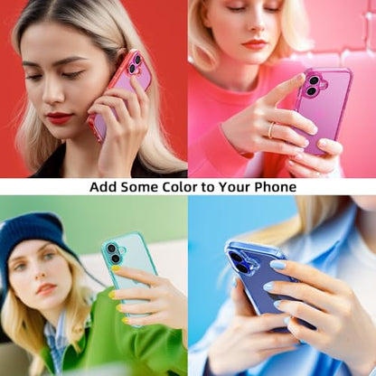Mobnano for iPhone 16 Case, Protective Shockproof Bumpers [Not Yellowing] Anti-Scratch Transparent Slim Hard PC Back Soft TPU Frame Cover for Men Women - Clear - color: Clear